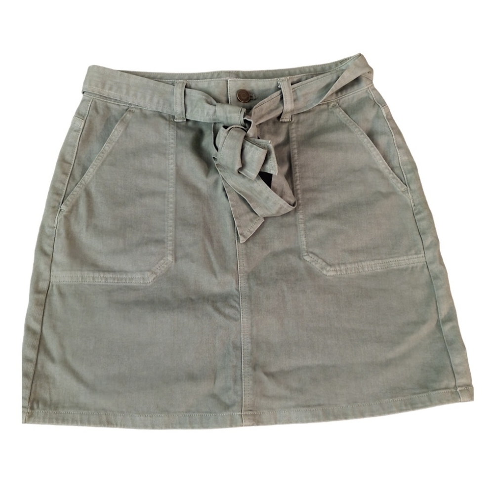 Vineyard Vines Green chunky belt Tie Mini Skirt 0